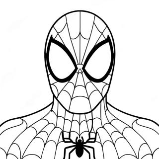 Vennlig Spiderman Ansikt Fargeleggingsside 120095-54911