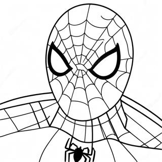 Heroisk Spiderman Ansikt Fargeleggingsside 120096-54913