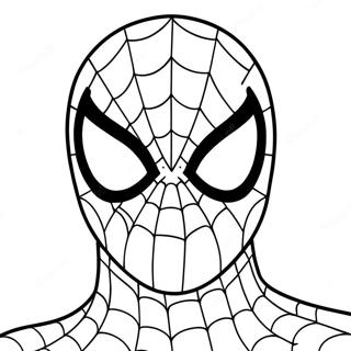 Heroisk Spiderman Ansikt Fargeleggingsside 120096-54916