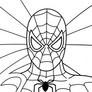 Fargeleggingsside Med Klassisk Spiderman Ansikt 120098-54922