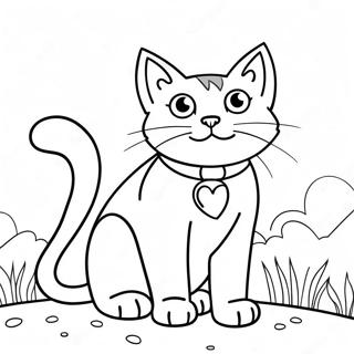 Modig Kriger Katt Pa Et Oppdrag Fargeleggingsside 120479 55218