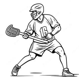 Lacrosse Spiller I Aksjon Fargeleggingsside 120631 55336