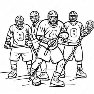 Dynamisk Lacrosse Lag Fargeleggingsside 120632-55337