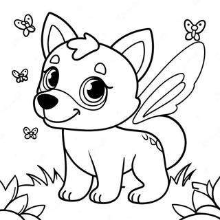 Sot Babyulv Med Sommerfuglvinger Fargeleggingsside 120941-55583