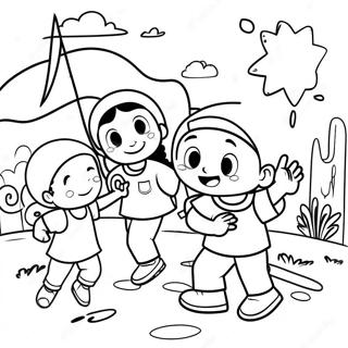 Palestinske Barn Som Leker Fargeleggingsside 120990 55615