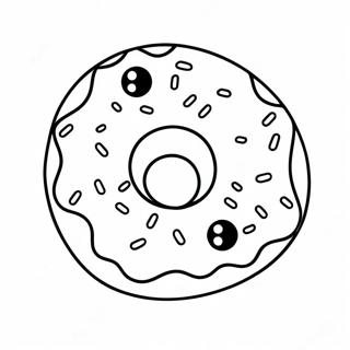 Sjarmerende Donut Med Strossel Fargeleggingsside 121143-55926