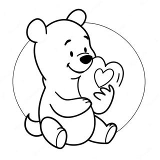 Winnie The Pooh Gir Et Hjerte Fargeleggingsside Fargeleggingsider
