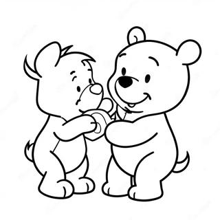 Winnie The Pooh Gir Et Hjerte Fargeleggingsside 121271 56003