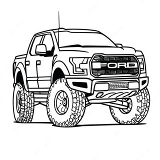 Ford Raptor I Aksjon Fargeleggingsside 121937-56518