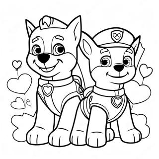 Paw Patrol Valentinsdag Fargeleggingsside 122039-56594