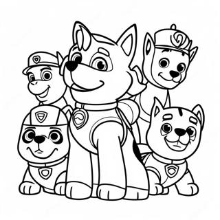 Sjarmerende Paw Patrol Karakterer Fargeleggingsside 122040-56598