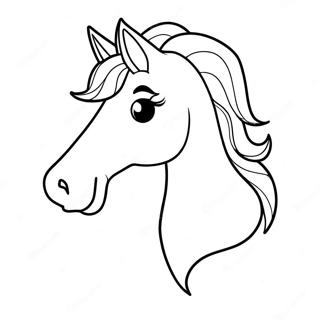 Tegneserie Hestehode Fargeleggingsside 122121-56672