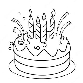 Glitrende Barbie Bursdagskake Fargeleggingsside 122194 56774