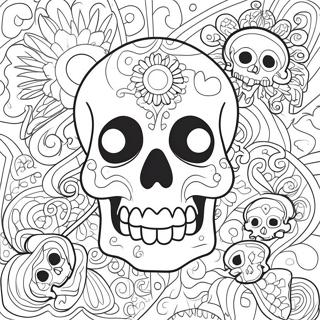 Tegneseriehodeskalle Design Fargeleggingsside 122300 56861