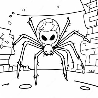 Spider Punk Med Graffiti Bakgrunn Fargeleggingsside 122351 56908