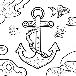 Fantastisk Anker Med Havdyr Fargeleggingsside 122376-56926