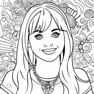 Hannah Montana I En Glitrende Drakt Fargeleggingsside 122452-56984