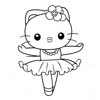 Hello Kitty Ballerina Skisse Fargeleggingsside 122656-57130
