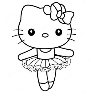 Hello Kitty Ballerina Skisse Fargeleggingsside 122656-57132