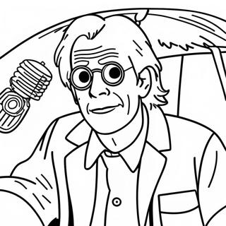 Doc Brown Med Tidsmaskin Fargeleggingsark 122684 57157