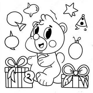 Spennende Glad 2 Bursdagsgaver Fargeleggingsside 122867-57308