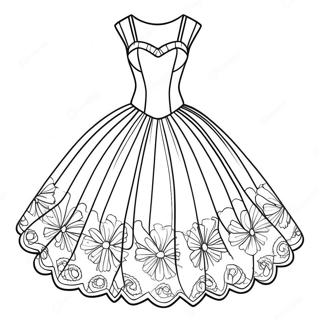 Vintage Barbie Kjole Fargeleggingsside 123355 57682