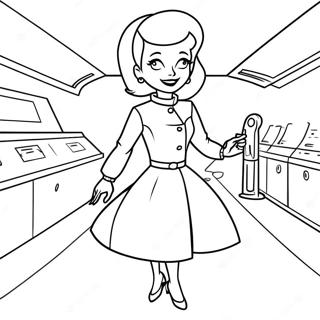 Jane Jetson I Sitt Stilige Antrekk Fargeleggingsside 123612-57880