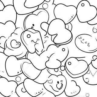 Sote Godterihjerter Fargeleggingsside 123714-57956