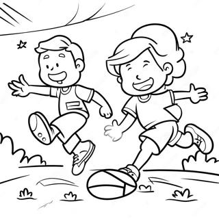 Aktive Barn Som Spiller Sport Fargeleggingsside 123843 58060