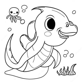 Lekent Havmonster Fargeleggingsside 124024-58208