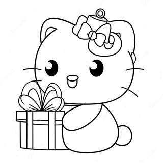 Sot Hello Kitty Med Julegaver Fargeleggingsside 124125-58288