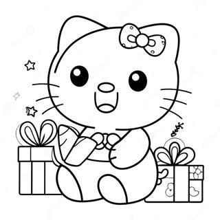 Sot Hello Kitty Med Julegaver Fargeleggingsside 124125-58379
