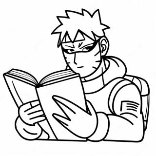 Kakashi Hatake Leser En Bok Fargeleggingsside 124357-58553