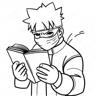 Kakashi Hatake Leser En Bok Fargeleggingsside 124357-58555