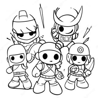 Mini Force Fargeleggingsark