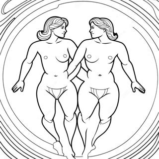 Tvillingene Konstellasjon Fargeleggingsside 124588 58727