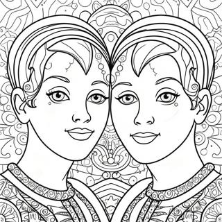 Fargerike Tvillingene Fargeleggingsside 124589-58729