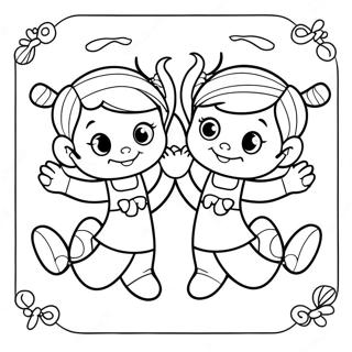 Lekne Gemini Figurer Fargeleggingsside 124591-58739