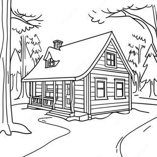 Koselig Hytte I Snoen Fargeleggingsside 12461-1443