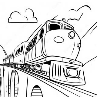 Fargerik Berg Og Dal Bane Fargeleggingsside 124899-58975