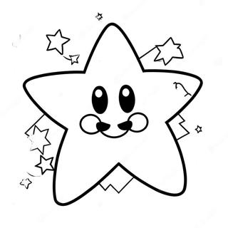 Blinkende Mario Stjerne Fargeleggingsside 125413-59369