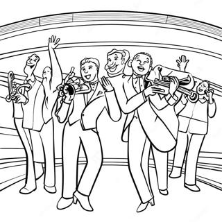 Spennende Fargeleggingsside Med Musikalscene 125439-59393