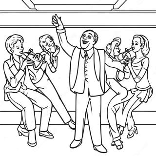 Spennende Fargeleggingsside Med Musikalscene 125439-59396