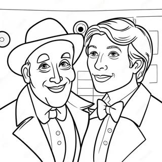 Sjarmerende Teateraktorer Fargeleggingsside 125440-59399