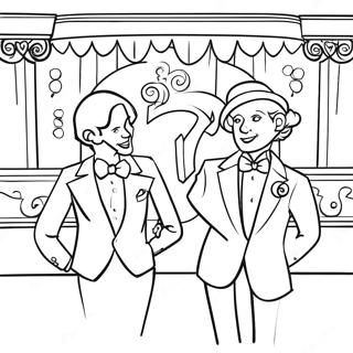 Sjarmerende Teateraktorer Fargeleggingsside 125440-59400