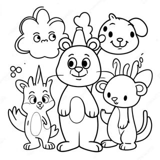 Morsomme 90 Talls Tegneserie Dyr Fargeleggingsark 125697 59595