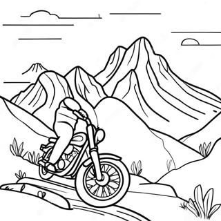 Fargerikt Fjellandskap Med Syklist Fargeleggingsside 125954-59790