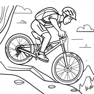 Ekstrem Terrengsykling Aksjon Fargeleggingsside 125955-59793