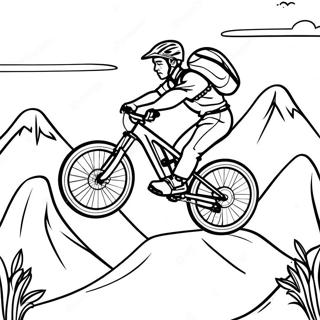 Ekstrem Terrengsykling Aksjon Fargeleggingsside 125955-59794