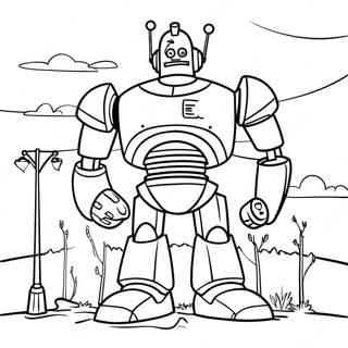 Jernkjempens Fargeleggingsside Med Robotvenner 126214 59996